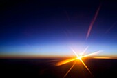 Sunset as seen from a plane over Spain