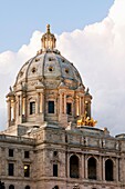 Minnesota State capitol building  The building was designed by Cass Gilbert  The unsupported dome is the second largest in the world, after Saint Peter´s  Work began in on the capitol in 1896, and construction was completed in 1905  It is the third buildi