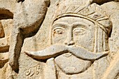 historic bas relief of a persian soldier, Fars Museum, Shiraz, Iran, Persia, Asia