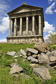 historic hellenistic Mithras Temple in Garni, Kotayk region, Armenia, Asia