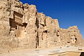 achaemenid burial site Naqsh-e Rostam, Rustam near the archeological site of Persepolis, UNESCO World Heritage Site, Persia, Iran, Asia