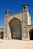 entrance Iwan of the historic Vakil Mosque, Shiraz, Fars, Persia, Iran, Asia