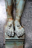 istian, Close-up, Contemplation, Crucify, Detail, Divine, Expressive, Feet, Fixed, God, Human, Immobile, Jesus, Lord, Meditation, Metal, Model, Motionless, Nail, Nails, Past, Peace, Quiet, Realistic