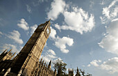 General view of the Big Ben clock at Westminster in London