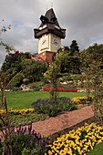Austria, Graz, Schlossberg, Clock Tower, park
