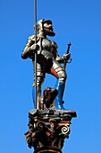 Switzerland, Zurich, typical fountain statue