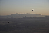 View at hot air balloons above Namib Naukluft Park, Sossusvlei, Namibia, Africa