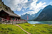 Alpine hut at lake Tappenkarsee, Salzburger Land, Austria