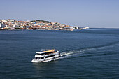 Excursion boat on Tagus River, Lisbon, Lisboa, Portugal, Europe