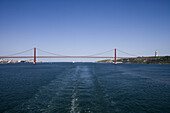 Ponte 25 Abril Brücke über Tejo Fluss, Lissabon, Portugal, Europa