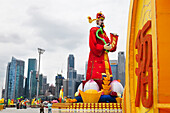 Dekoration zum Chinesischen Neujahrsfest, Marina Bay, Singapur, Asien