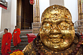 Golden Buddha at the buddhistic temple  Wat Kalayanamit , Bangkok, Thailand, Asia