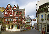 Altstadt in Bacharach, Unesco-Welterbe: Oberes Mittelrheintal (seit 2002), Mittelrhein, Rheinland-Pfalz, Deutschland, Europa