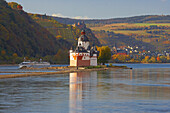 Pfalzgrafenstein castle in river Rhine, Kaub, Rhineland-Palatinate, Germany