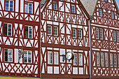 Fachwerkhäuser an der Simeonstraße, Trier an der Mosel, Rheinland-Pfalz, Deutschland, Europa