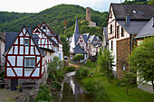 Half-timbered houses, Monreal, Eifel mountains, Rhineland-Palatinate, Germany
