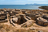 Son Real necropolis, archaeological site, Bay of Alcudia, Majorca, Balearic Islands, Spain