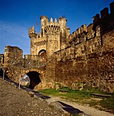 Templar castle, Ponferrada, El Bierzo, Leon province, Castilla-Leon, Spain