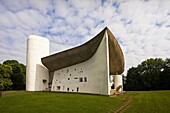 Chapel of Notre Dame du Haut built by Le Corbusier, Ronchamp. Haute-Saône, Franche-Comte, France