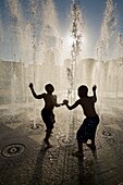 Children play fountain in Riverview Park, Shreveport-Bossier, Louisiana