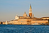 church and campanile San Giorgio Maggiore, at sunset, Venice, Italy