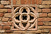 Polyfoiled Decor on brick wall, Palace, Venice, Italy