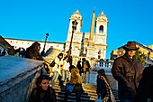 Spanish Steps and Church of Trinita dei Monti. Rome. Lazio.Italy.