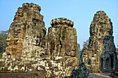 Khmer architecture. Barroque peak.The Bayon temple (12th/13th Century). Angkor Thom. Cambodia.