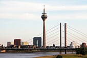 Düsseldorf, Rhine River, Rheinturm, North Rhine-Westphalia, Germany