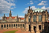 Zwinger Palace, courtyard, Dresden, Saxony, Germany