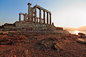 Temple of Poseidon at Cape Sunion. Attica, Greece