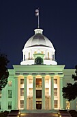 USA, Alabama, Montgomery, Alabama State Capitol, b 1851, evening
