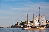 Finland, Helsinki, Helsinki Harbor, sailing ship