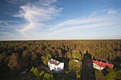 Latvia, Western Latvia, Kurzeme Region, Ovisi, Ovisi Lighthouse, view from the lighthouse