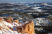 Rainbow Point in late afternoon in winter, Bryce Canyon National Park, Utah, USA