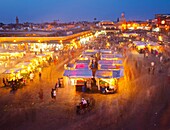 Djemaa El Fna Square, Marrakesh, High Atlas, Morocco, Africa