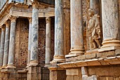 Roman theatre in Merida, Merida, Badajoz, Extremadura, Spain