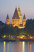 St. Martin and St. Stephan cathedrals, Mainz, River bank, Rhenish Hesse, Rhenish Hesse, Rhineland-Palatinate, Germany, Europe