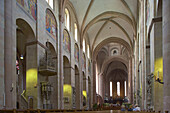 St. Martin und St. Stephan cathedrals, Built 975-1235, Nave, Mainz, Rhenish Hesse, Rhineland-Palatinate, Germany, Europe