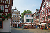 Fachwerkhäuser im Kirschgarten, Mainz, Rheinhessen, Rheinland-Pfalz, Deutschland