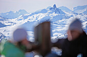 Blick vom Blackcomb Peak zum Black Tusk, British Columbia, Kanada