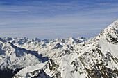 Stubaier Alpen im Sonnenlicht, Hochstubai, Tirol, Österreich, Europa