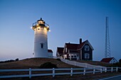 Nobska lighthouse, 1876 evening, Woods Hole, Cape Cod, MA