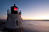 Castle Hill lighthouse, Narragansett Bay evening, Newport, RI