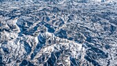 Flying over the Swiss Alps Switzerland 21, 000 ft
