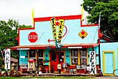 A roadside Texas Trash shop in hill country Texas, USA