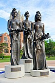 Miss America Statues on Oklahoma City University Campus