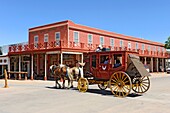 Stagecoach riding through Tombstone Arizona