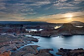 Sunrise over Padre Bay and Lake Powell from Alstrom Point, Glen Canyon National Recreation Area Utah