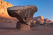 Delicately balanced sandstone boulders, Vermilion Cliffs National Monument Arizona